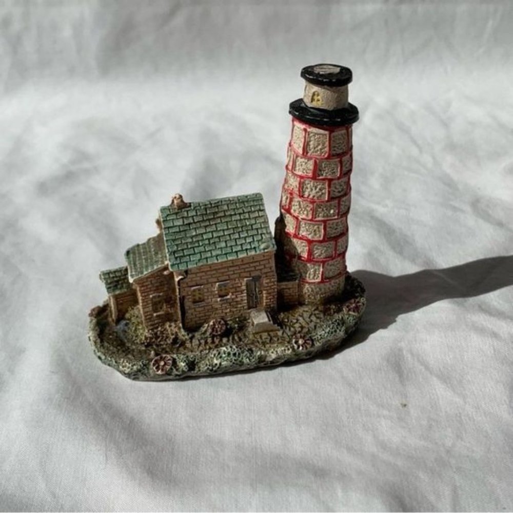 Vintage Christmas Village Lighthouse Figurine Ornament
